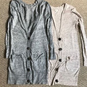 Two Aerie lounge cardigans
